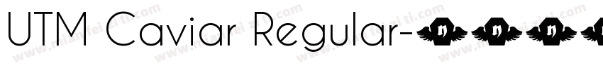 UTM Caviar Regular字体转换